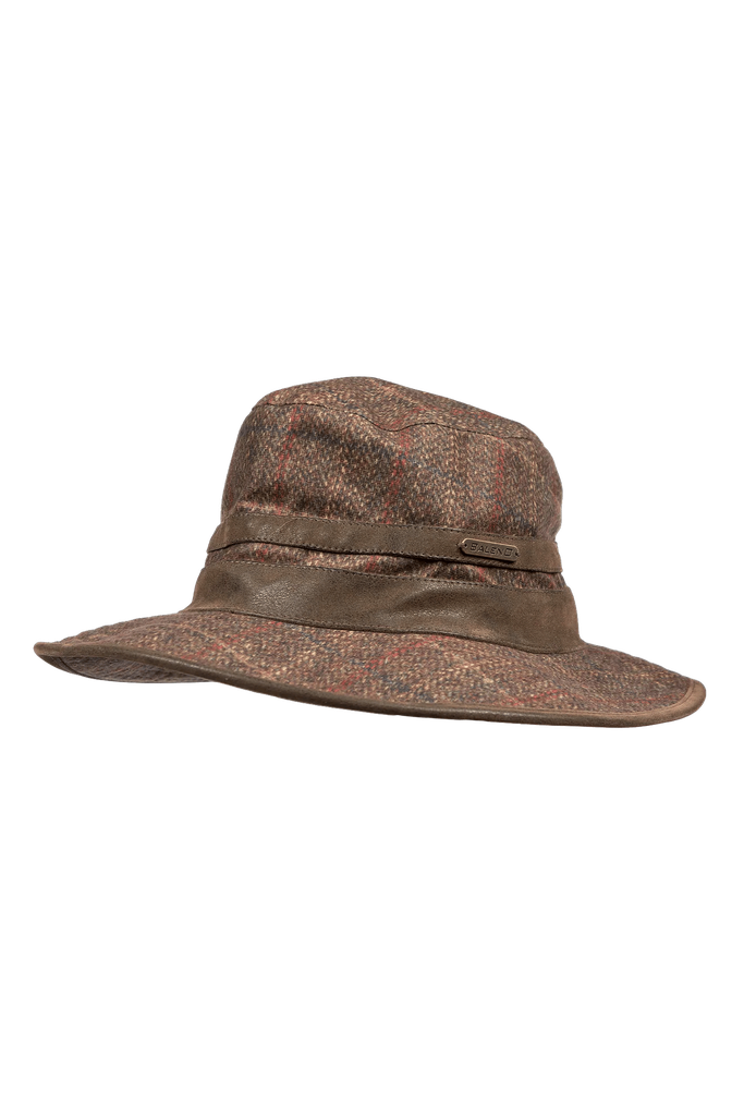 Caitlin - Bedruckter wasserdichtes Tweed-Hut