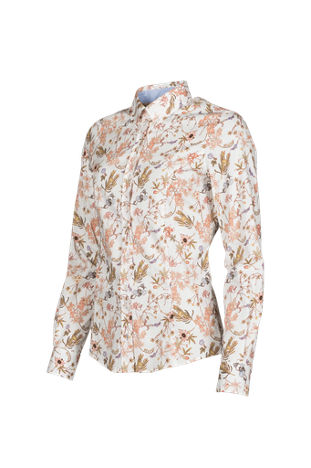 Mary - Bluse aus bedruckter Baumwolle blumen/blau (163)