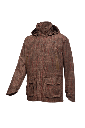 Moorland - Veste pliable en tweed imprimé pour hommes Carreaux marron (Z76)