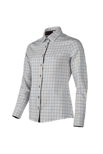 Nina - Classic check blouse (899BB8PKN) Check sand blue (Z67)