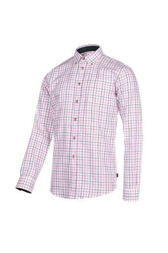 Berkley - Stilvolles Baumwollhemd (871BB8PKN) Karo lila rosa grün (Z82)