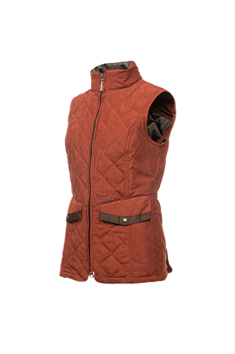 Chester - Moderne gewatteerde bodywarmer voor dames Brick (R87)