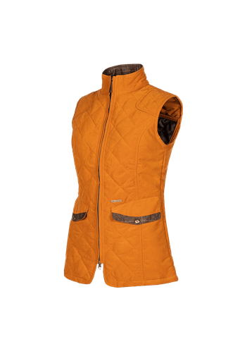 Chester - Fashionable quilted ladies bodywarmer Caramel (C87)
