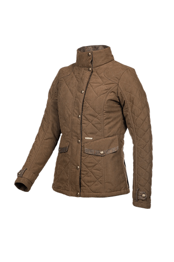 Halifax - Fashionable quilted ladies jacket Earth brown (E94)
