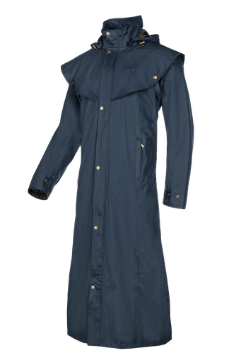 Newbury - Manteau de pluie long pour hommes Bleu marine (B75)