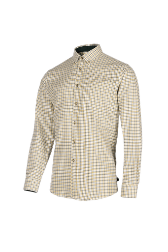 Berkley Wool - Stijlvol katoenen shirt met 20% wol Ruit crème (Z95)